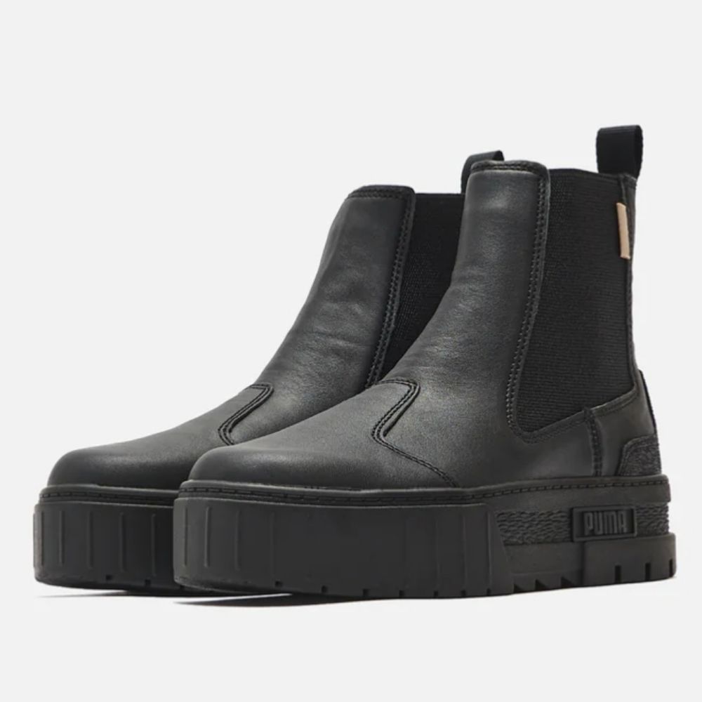 PUMA Mayze Platform Chelsea Boot - Black/Black women's size 8
